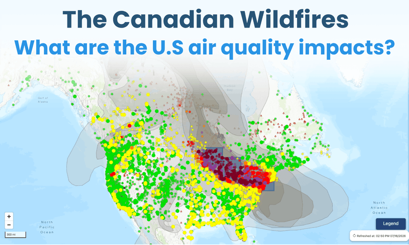 How are the Canadian wildfires impacting U.S. air quality?
